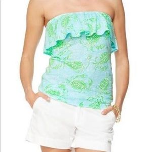 Lilly Pulitzer ruffle tube top